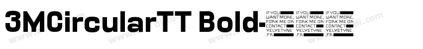 3MCircularTT Bold字体转换